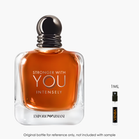 Emporio Armani Stronger With You Intensely EDP by Emporio Armani for Men — fragrance bottle close-up | Venba Fragrance