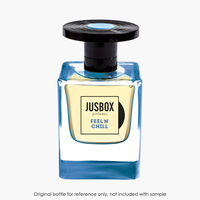 Jusbox Feel 'N' Chill EDP by Jusbox for Unisex — fragrance bottle close-up | Venba Fragrance