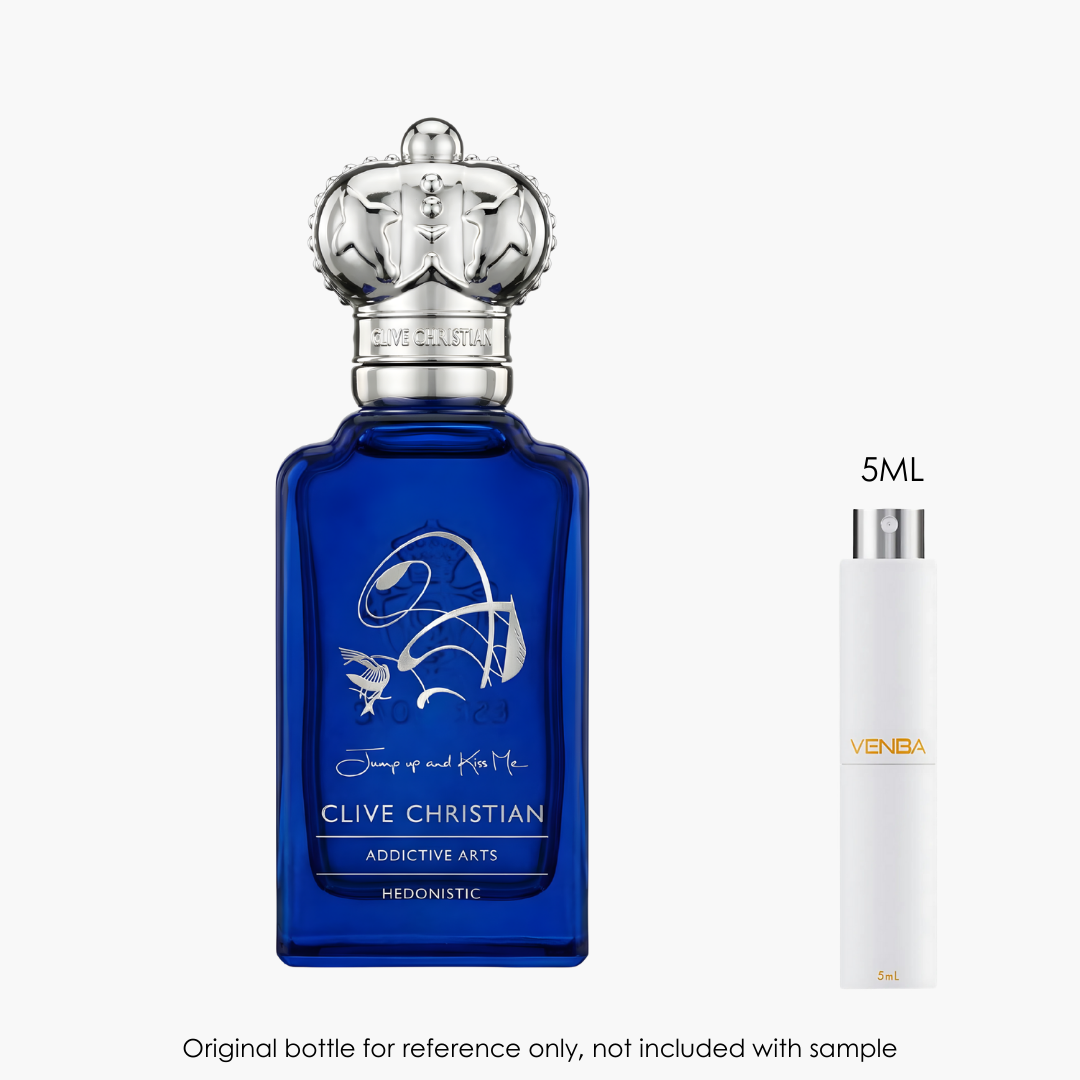 Clive Christian Jump Up and Kiss Me Hedonistic Parfum by Clive Christian for Unisex — fragrance bottle close-up | Venba...