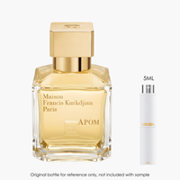 Maison Francis Kurkdjian APOM EDP by Maison Francis Kurkdjian for Unisex — fragrance bottle close-up | Venba Fragrance