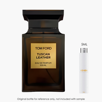 Tom Ford Tuscan Leather Intense EDP by Tom Ford — sample vial close-up | Venba Fragrance