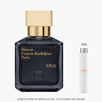 Maison Francis Kurkdjian Oud EDP by Maison Francis Kurkdjian for Men — fragrance bottle close-up | Venba Fragrance