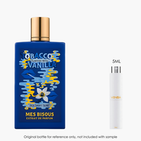 Mes Bisous Tobacco Flirting With Vanilla Extrait by Mes Bisous for Unisex — fragrance bottle close-up | Venba Fragrance