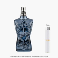 Jean Paul Gaultier Le Male Lover EDP by Jean Paul Gaultier for Men — sample vial close-up | Venba Fragrance