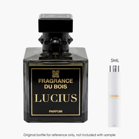 Fragrance du Bois Lucius Parfum by Fragrance du Bois for Unisex — fragrance bottle close-up | Venba Fragrance