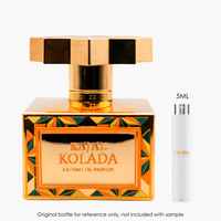 Kajal Kolada Extrait by Kajal Perfumes for Unisex — fragrance bottle close-up | Venba Fragrance