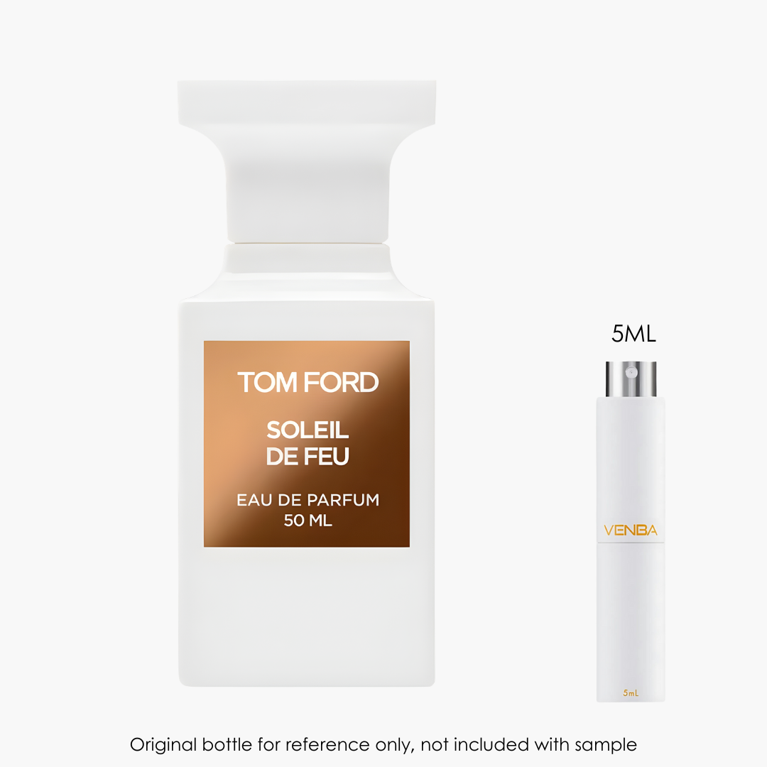 Tom Ford Soleil De Feu EDP by Tom Ford — sample vial close-up | Venba Fragrance