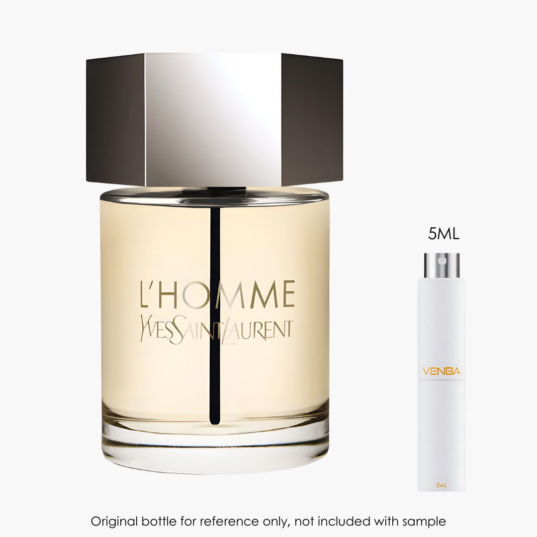 Yves Saint Laurent L'homme EDT by Yves Saint Laurent for Men — sample vial close-up | Venba Fragrance
