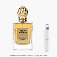 Maison Mataha Printemps Blanc Extrait by Maison Mataha for Unisex — fragrance bottle close-up | Venba Fragrance