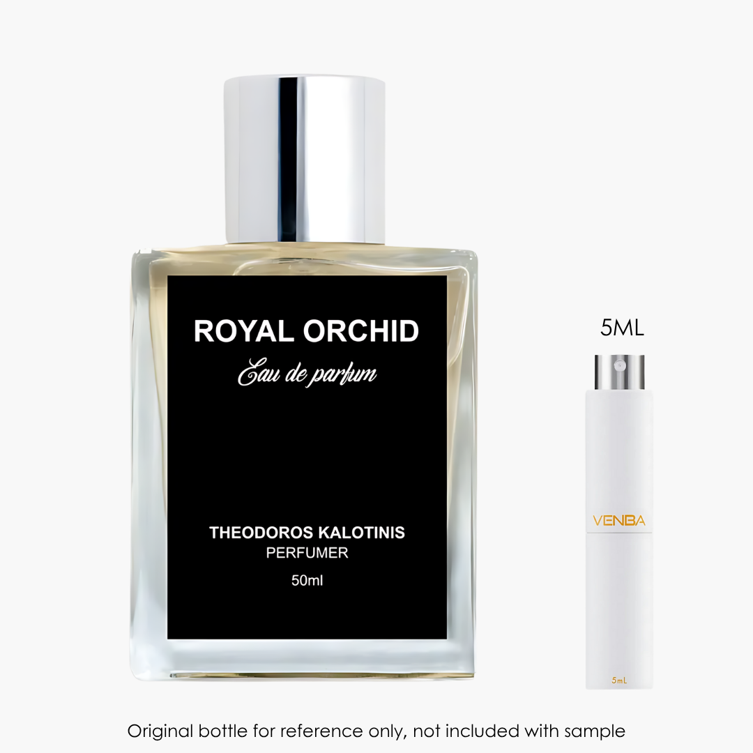 Theodoros Kalotinis Royal Orchid EDP by Theodoros Kalotinis for Men — sample vial close-up | Venba Fragrance