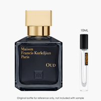 Maison Francis Kurkdjian Oud EDP by Maison Francis Kurkdjian for Men — fragrance bottle close-up | Venba Fragrance