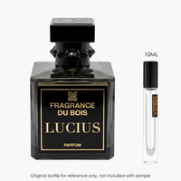 Fragrance du Bois Lucius Parfum by Fragrance du Bois for Unisex — fragrance bottle close-up | Venba Fragrance
