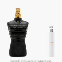 Jean Paul Gaultier Le Male Le Parfum EDP Intense by Jean Paul Gaultier for Men — fragrance bottle close-up | Venba Fragrance