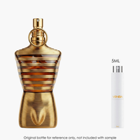 Jean Paul Gaultier Le Male Elixir Parfum by Jean Paul Gaultier for Men — fragrance bottle close-up | Venba Fragrance