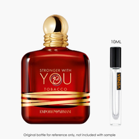 Emporio Armani Stronger With You Tobacco EDP by Emporio Armani for Men — fragrance bottle close-up | Venba Fragrance