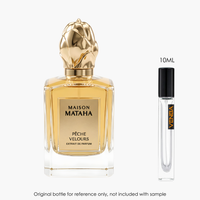 Maison Mataha Peche Velours Extrait by Maison Mataha for Unisex — fragrance bottle close-up | Venba Fragrance