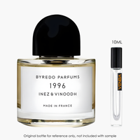 Byredo 1996 Inez & Vinoodh EDP by Byredo Parfums for Unisex — sample vial close-up | Venba Fragrance