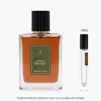 Une Nuit Nomade Ambre Khandjar EDP by Une Nuit Nomade for Unisex — fragrance bottle close-up | Venba Fragrance
