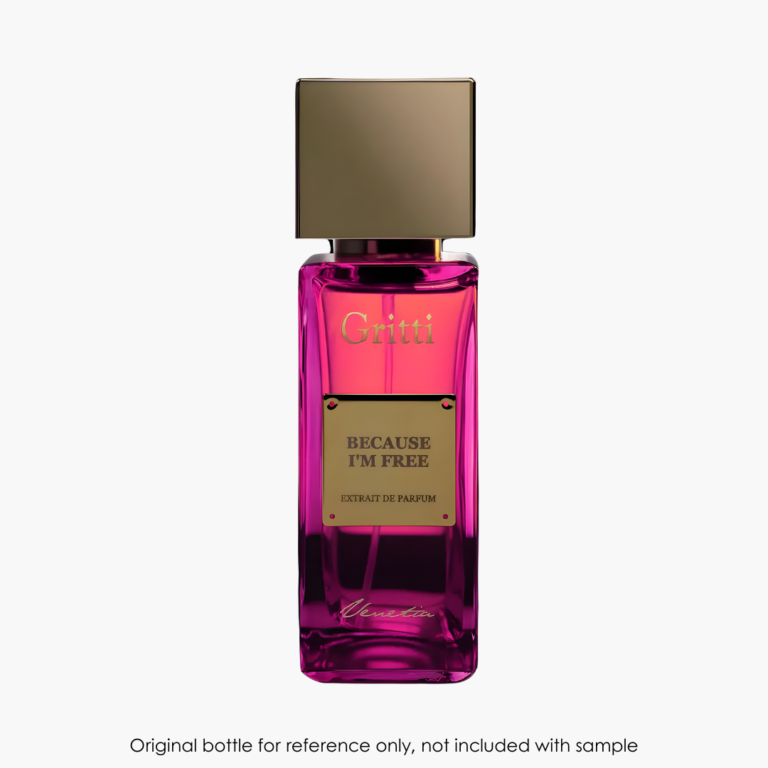 Gritti Because I'm Free Extrait by Gritti for Unisex — fragrance bottle close-up | Venba Fragrance