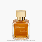 Maison Francis Kurkdjian Grand Soir EDP by Maison Francis Kurkdjian for Unisex — fragrance bottle close-up | Venba Fragrance