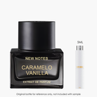 New Notes Caramelo Vanilla Extrait by New Notes for Unisex — fragrance bottle close-up | Venba Fragrance