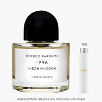 Byredo 1996 Inez & Vinoodh EDP by Byredo Parfums for Unisex — sample vial close-up | Venba Fragrance