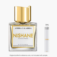 Nishane Ambra Calabria Extrait by Nishane for Unisex — fragrance bottle close-up | Venba Fragrance