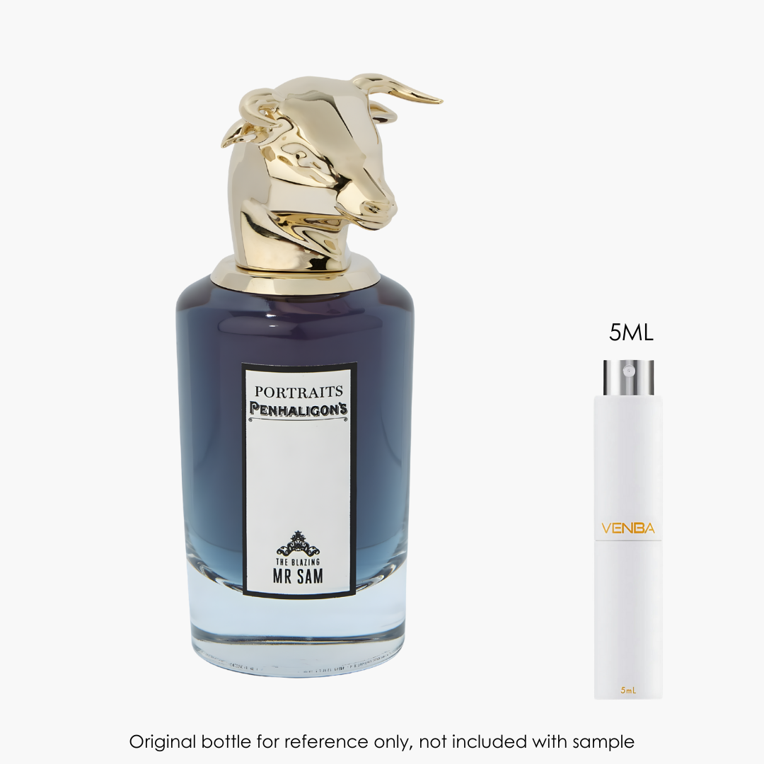 Penhaligon's The Blazing Mister Sam EDP by Penhaligon's for Men — sample vial close-up | Venba Fragrance