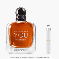 Emporio Armani Stronger With You Intensely EDP by Emporio Armani for Men — fragrance bottle close-up | Venba Fragrance