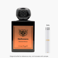 Lorenzo Pazzaglia Carbonara Extrait by Lorenzo Pazzaglia for Unisex — fragrance bottle close-up | Venba Fragrance