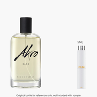 Akro Bake EDP by Akro for Unisex — fragrance bottle close-up | Venba Fragrance