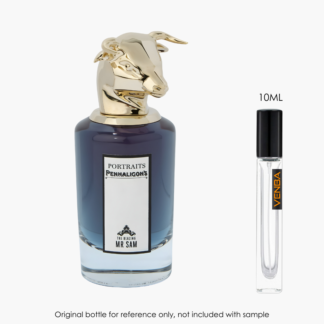 Penhaligon's The Blazing Mister Sam EDP by Penhaligon's for Men — sample vial close-up | Venba Fragrance