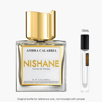 Nishane Ambra Calabria Extrait by Nishane for Unisex — fragrance bottle close-up | Venba Fragrance
