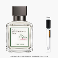 Maison Francis Kurkdjian L'homme A La Rose EDP by Maison Francis Kurkdjian for Men — sample vial close-up | Venba Fragrance